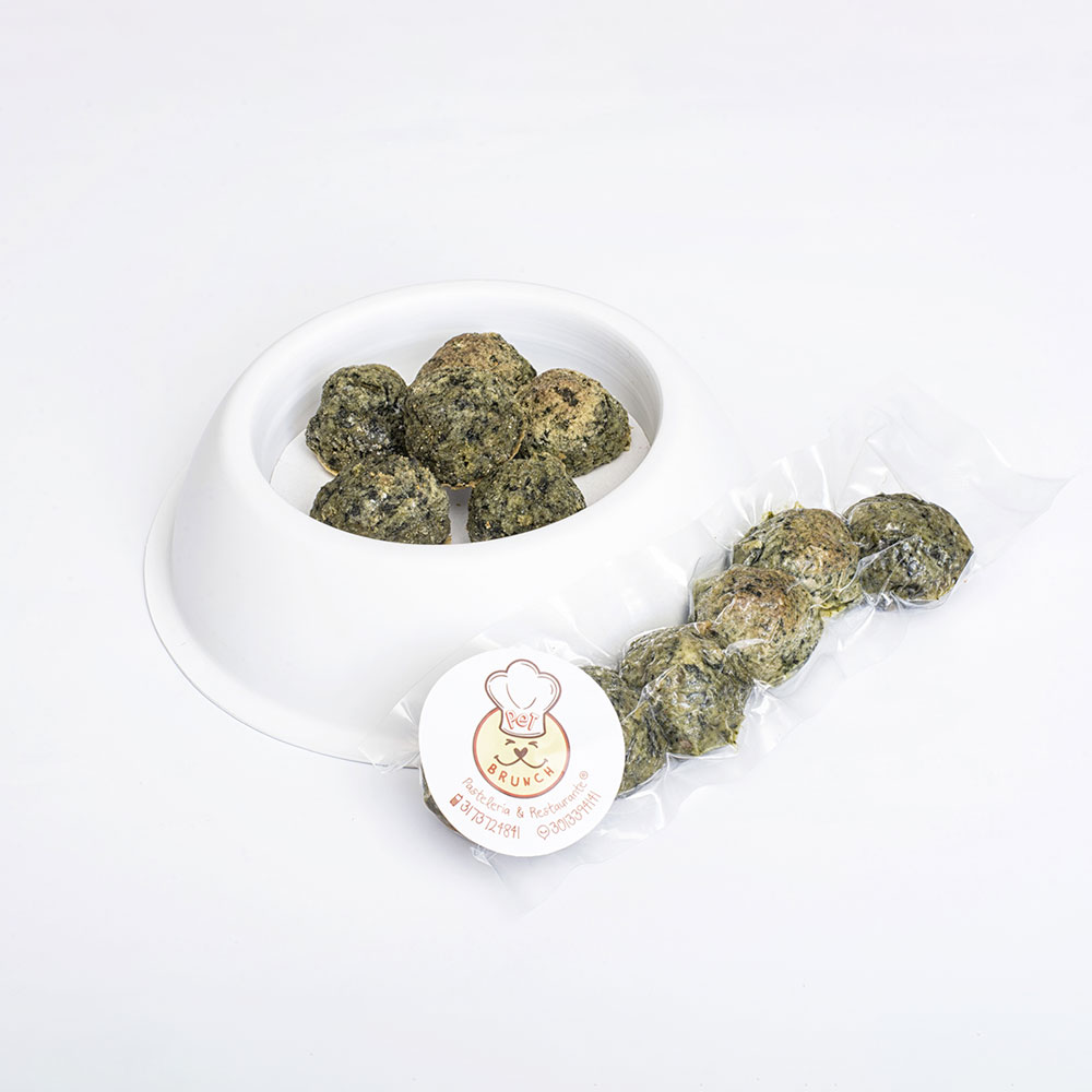 ALBÓNDIGAS RES ESPINACAS - Pet Brunch Desarrollo